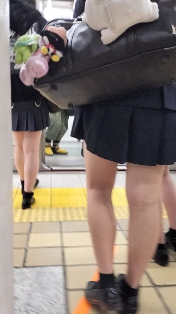 【画像】駅のホームでこんな制服ＪＫ見かけたらおまえらどうするの？